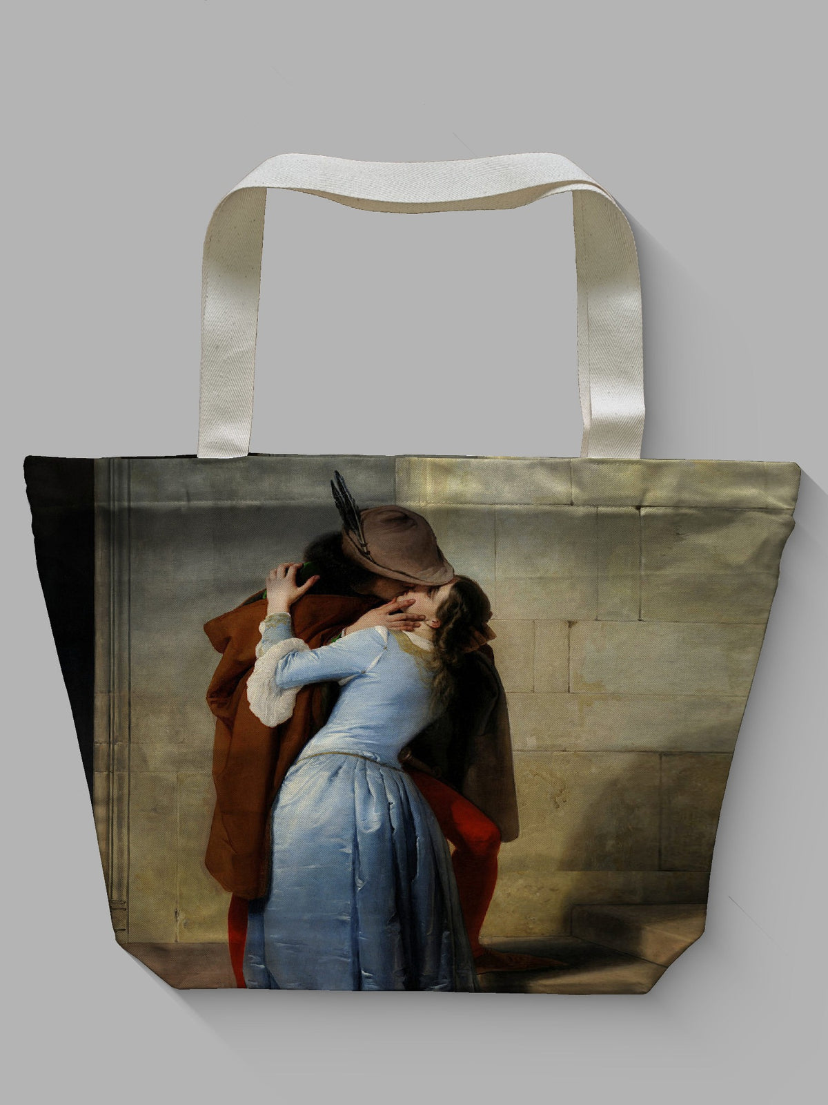 Borsa tessile con cerniera - HAYEZ - IL BACIO