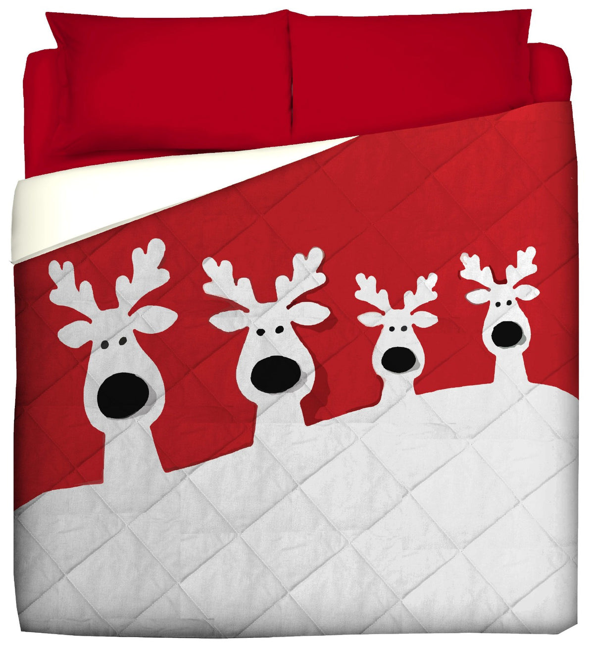CURIOUS REINDEER Winter Quilt -
