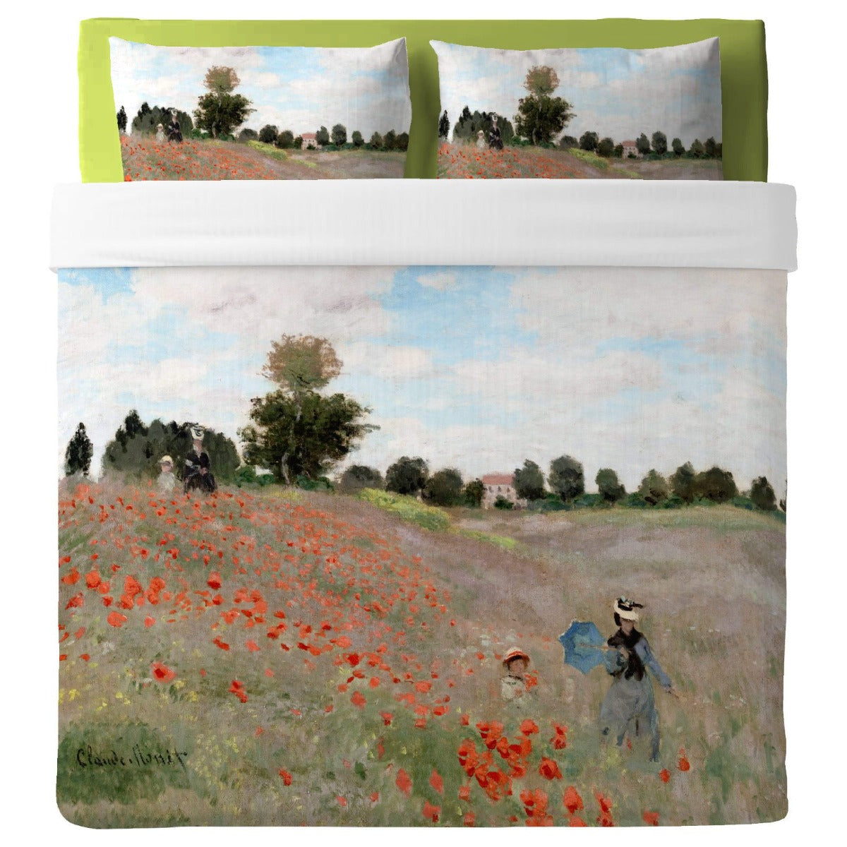 Bedsheet with pillowcases Monet Campo di Papaveri