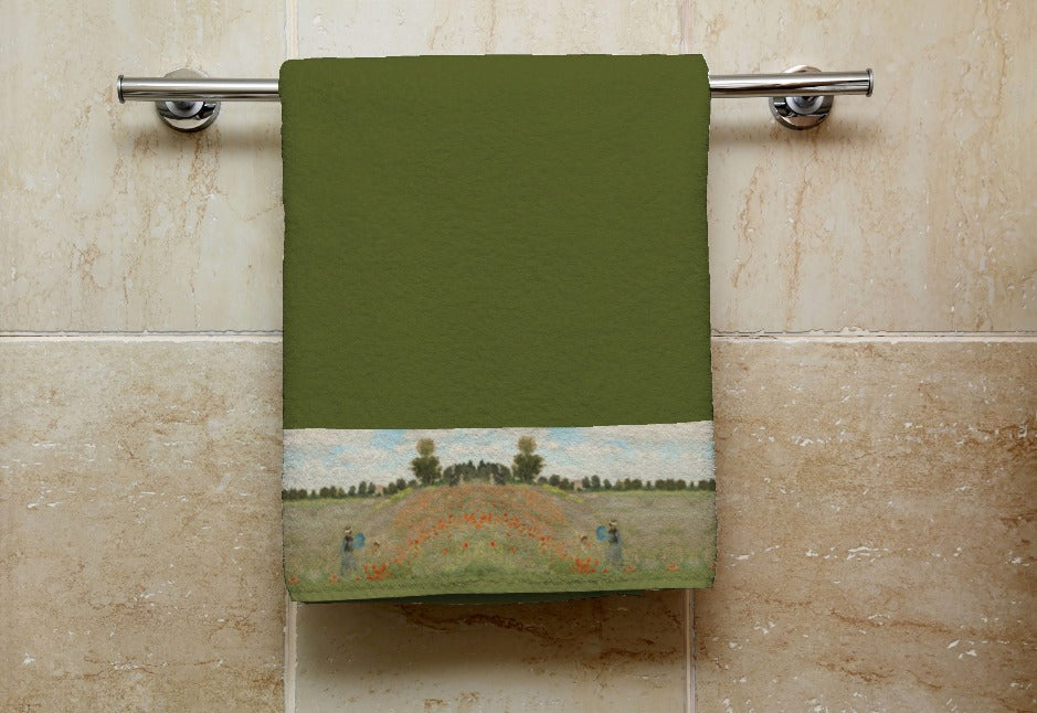 Shower towel - MONET - FIELD OF POPPIES