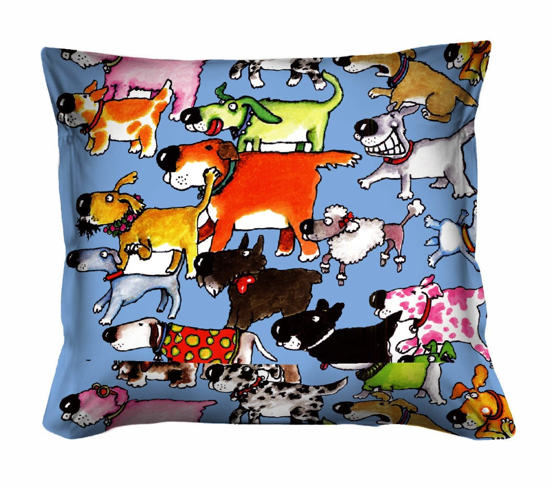 Decorative Pillow 40x40cm - Funny Bed - Strange Dogs