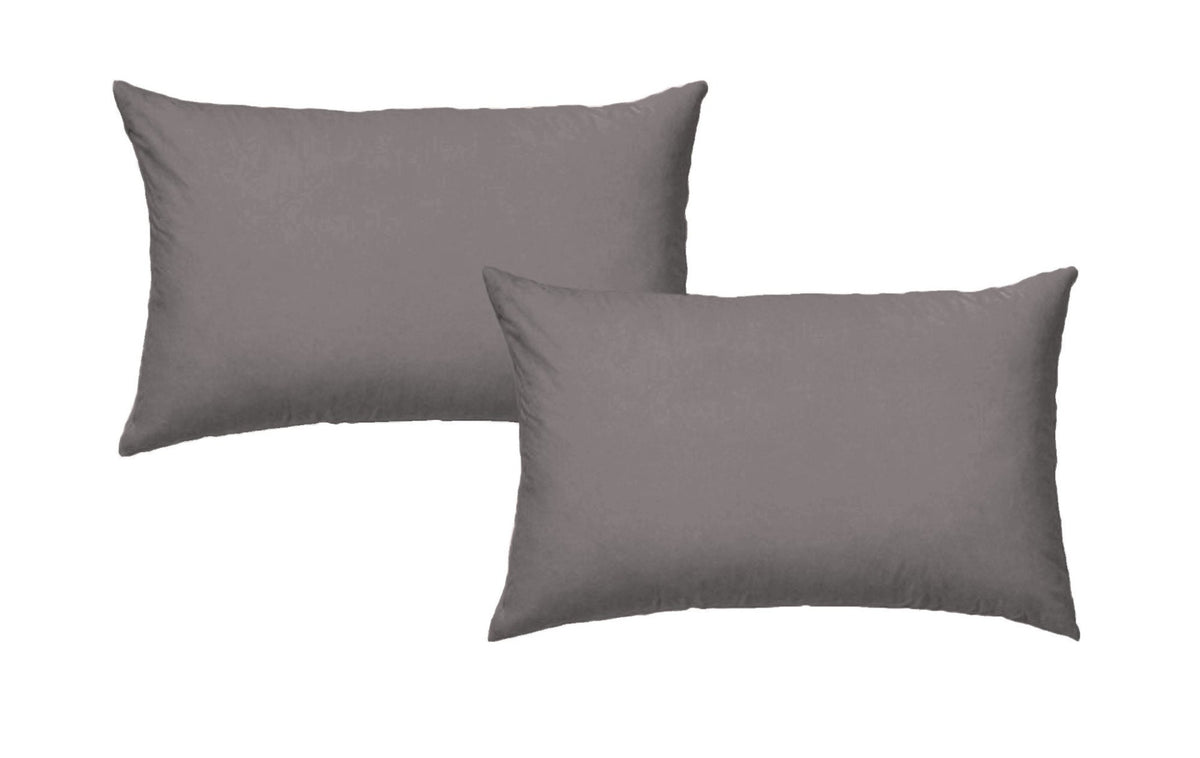 Federe Letto  Tinta Unita  Grigio fumo