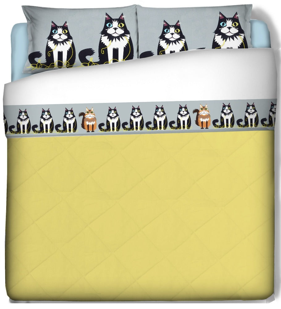 Lenzuola con federe - Gatti-Happy Family