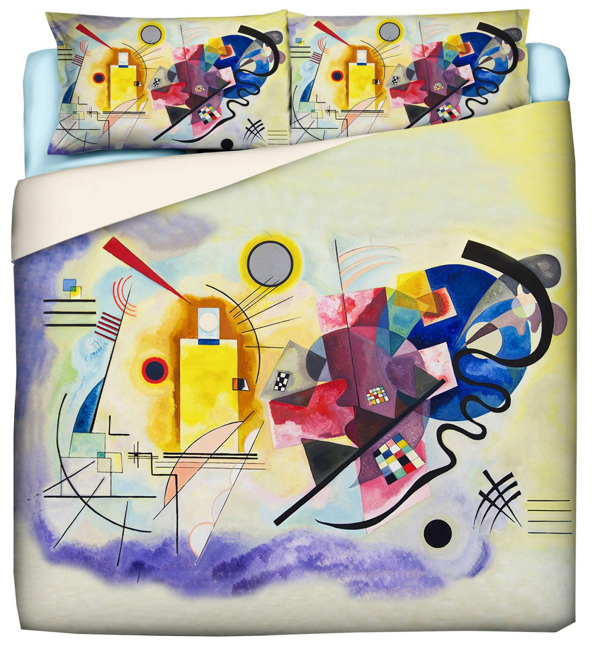 Copripiumino con federe - Kandinsky- Giallo Rosso Blu