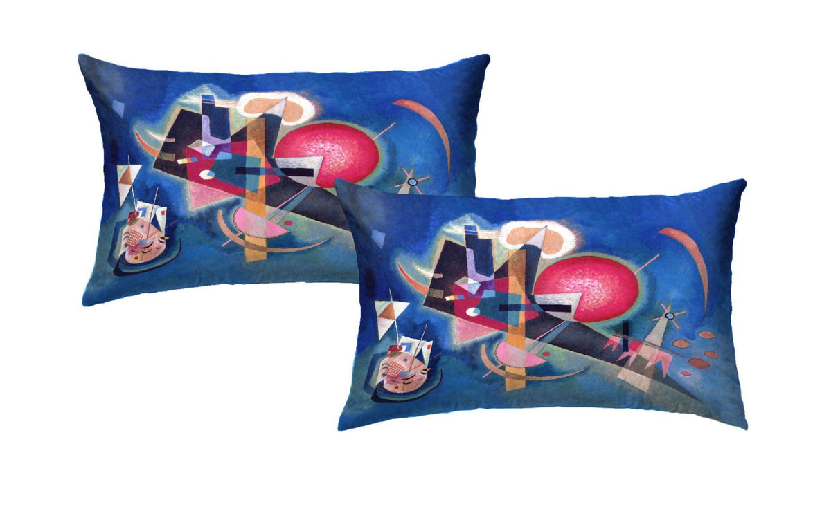 Kandinsky Bed Pillowcases In Blue