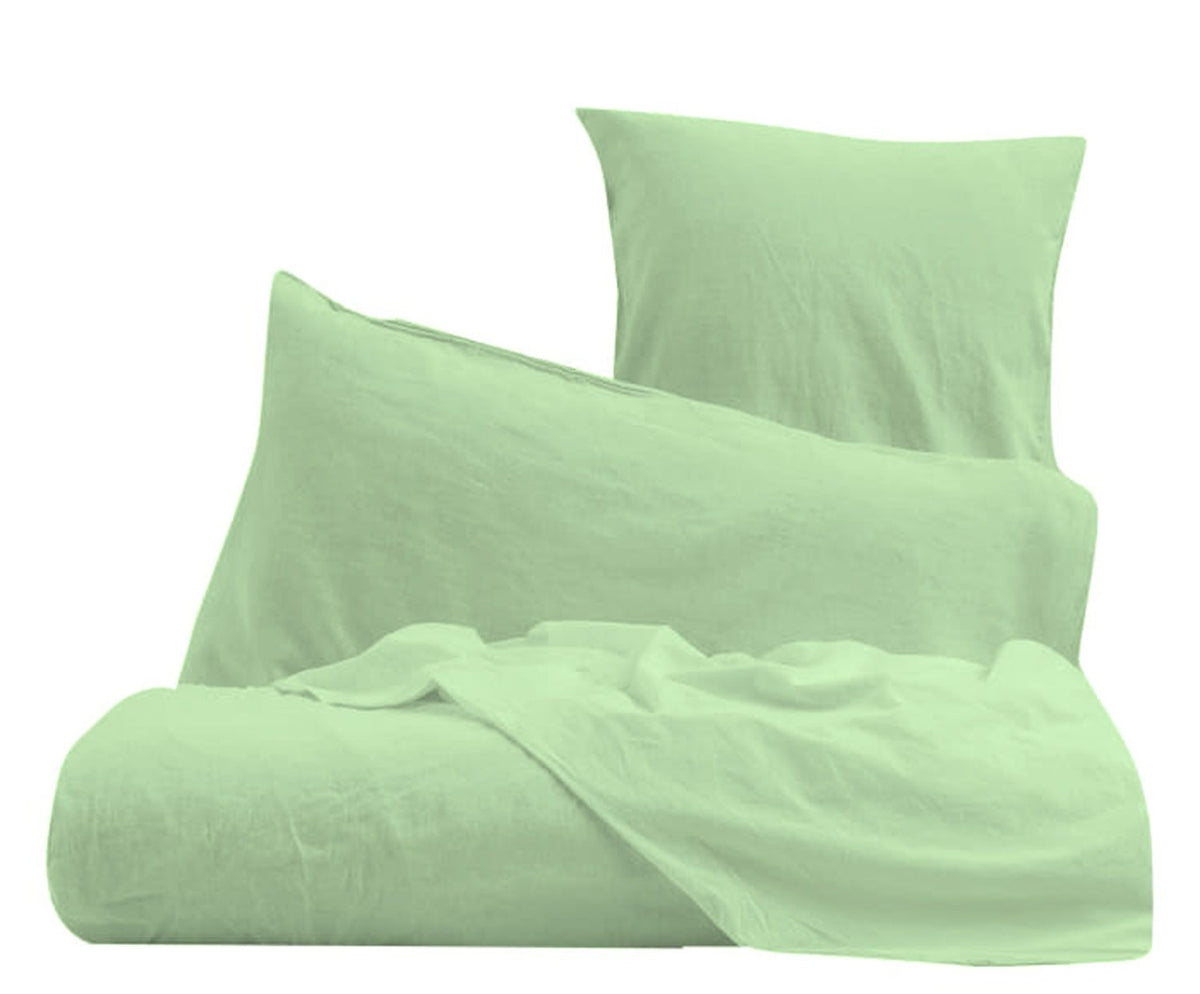 Sheets with pillowcases - Green Aqua solid color