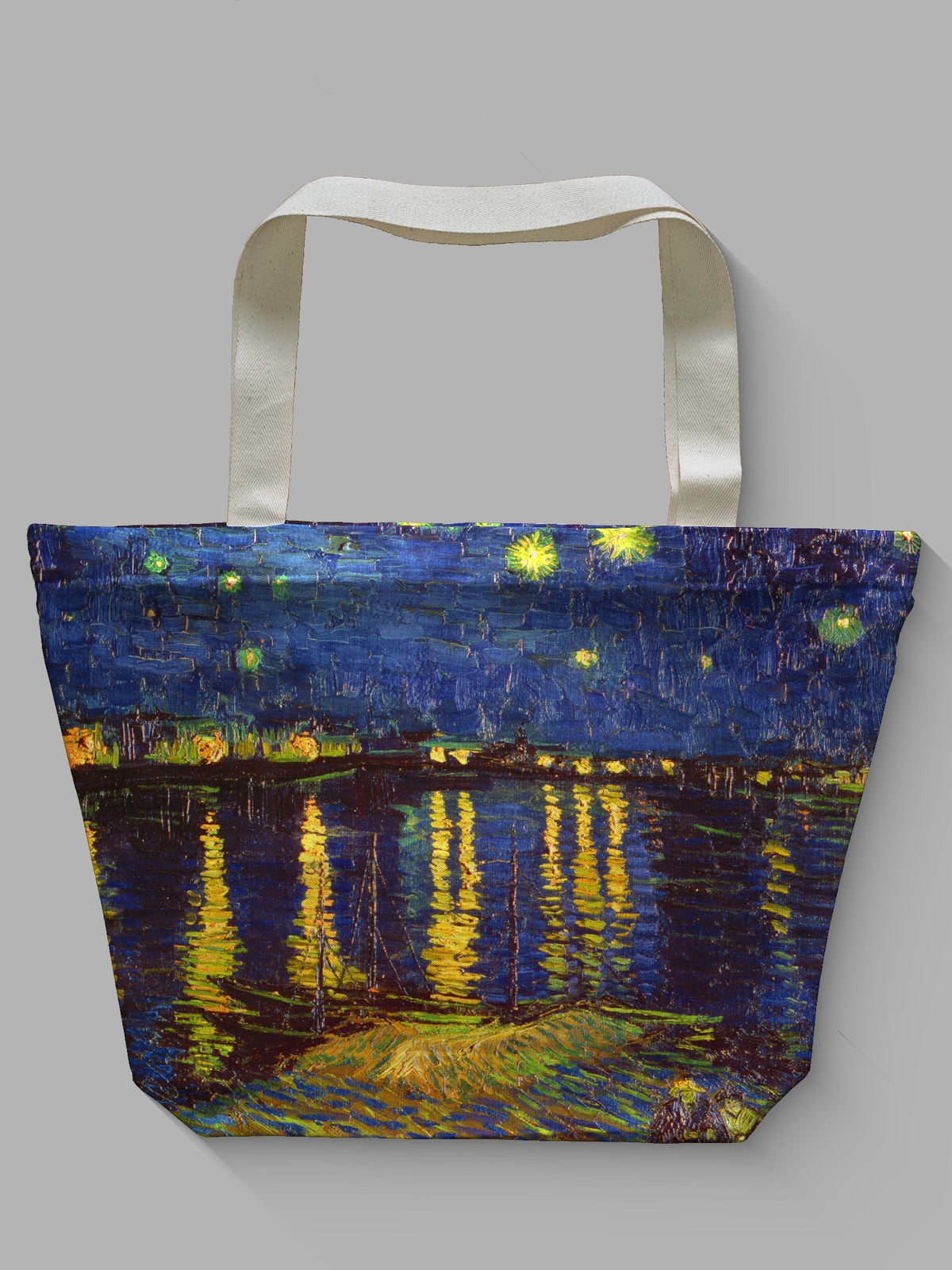 Borsa tessile con cerniera - VAN GOGH - NOTTE STELLATA SUL RODANO