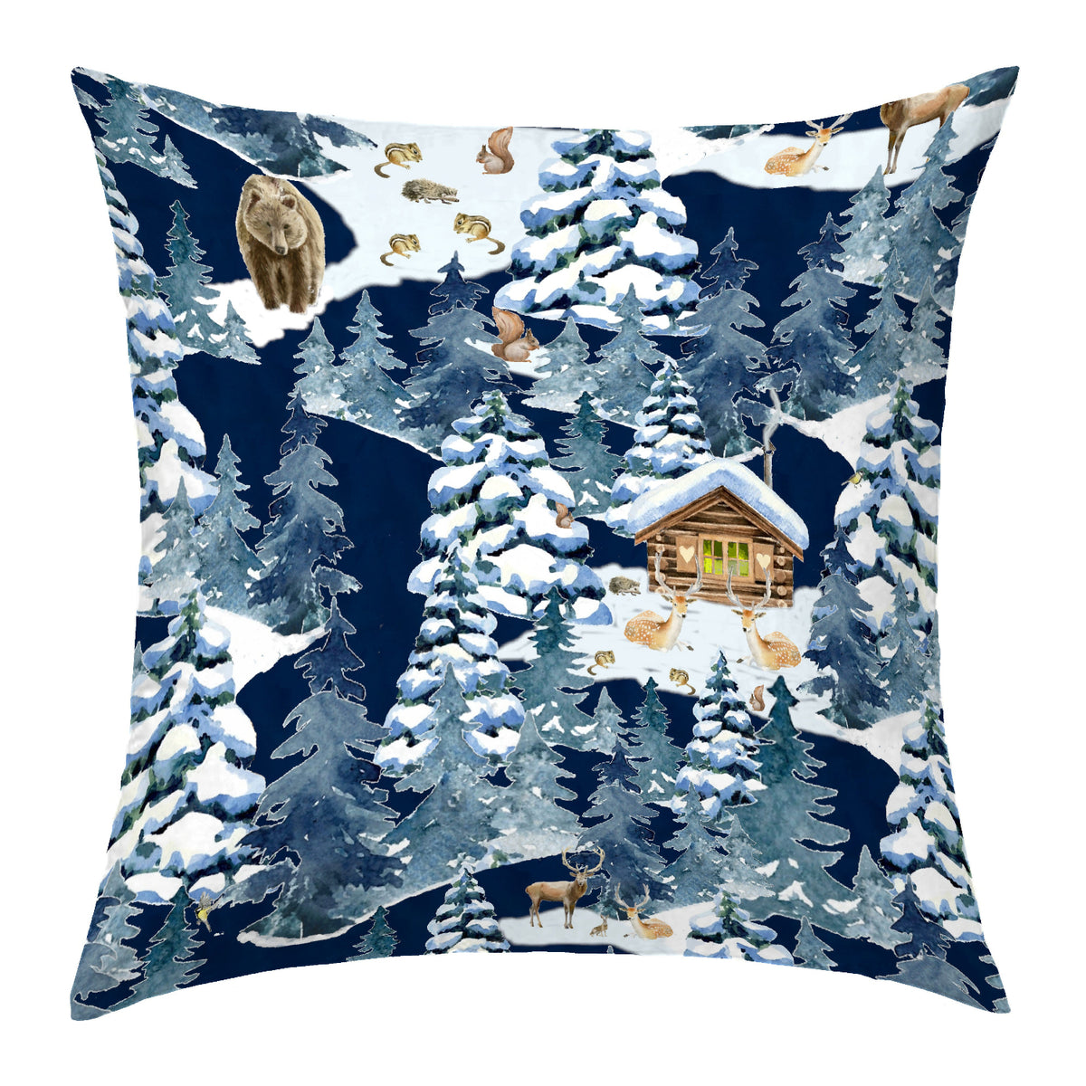 Cuscino Arredo 40x40cm - BOSCO D'INVERNO