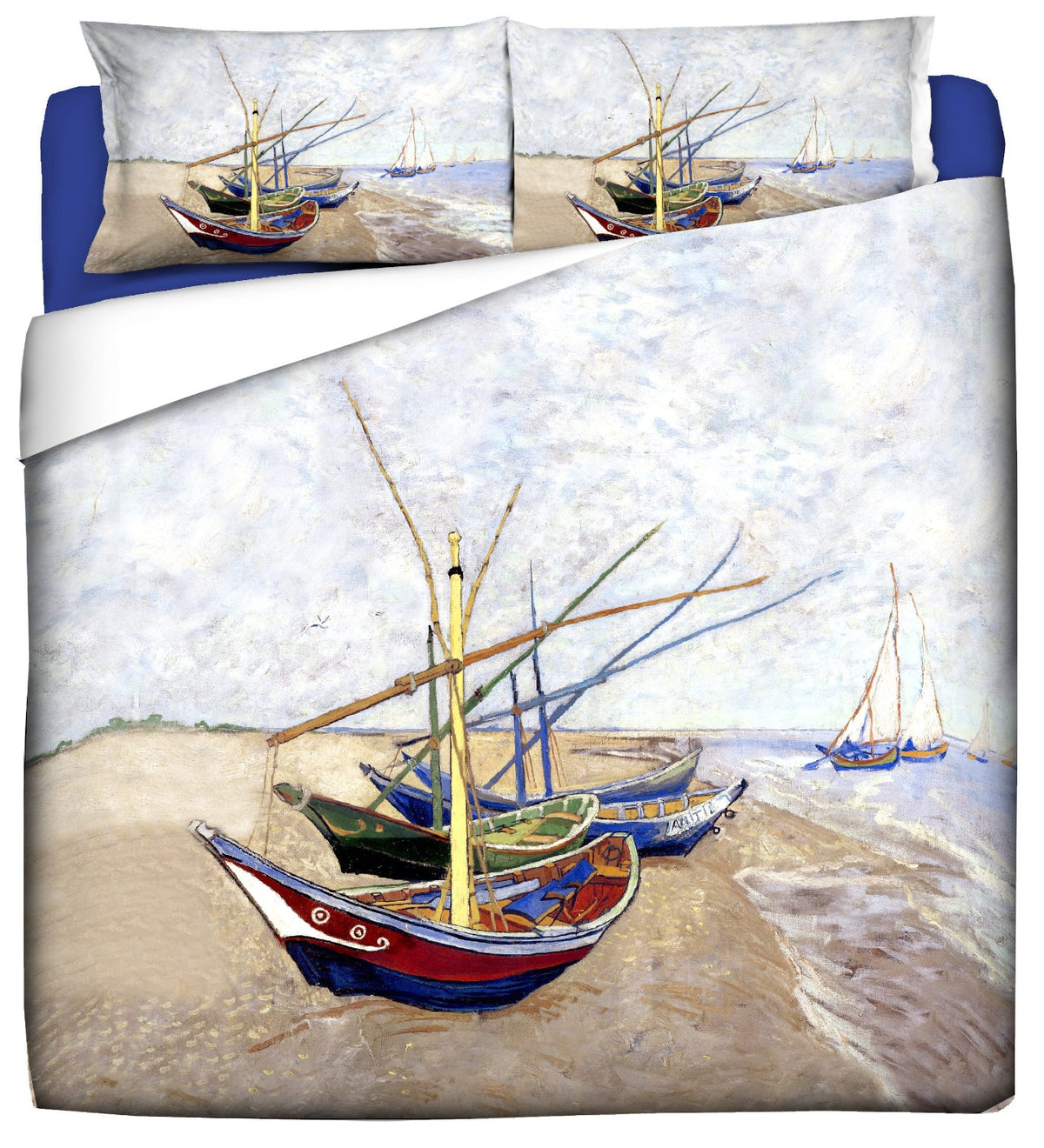Copripiumino con federe - Van Gogh-Barche sulla spiaggia