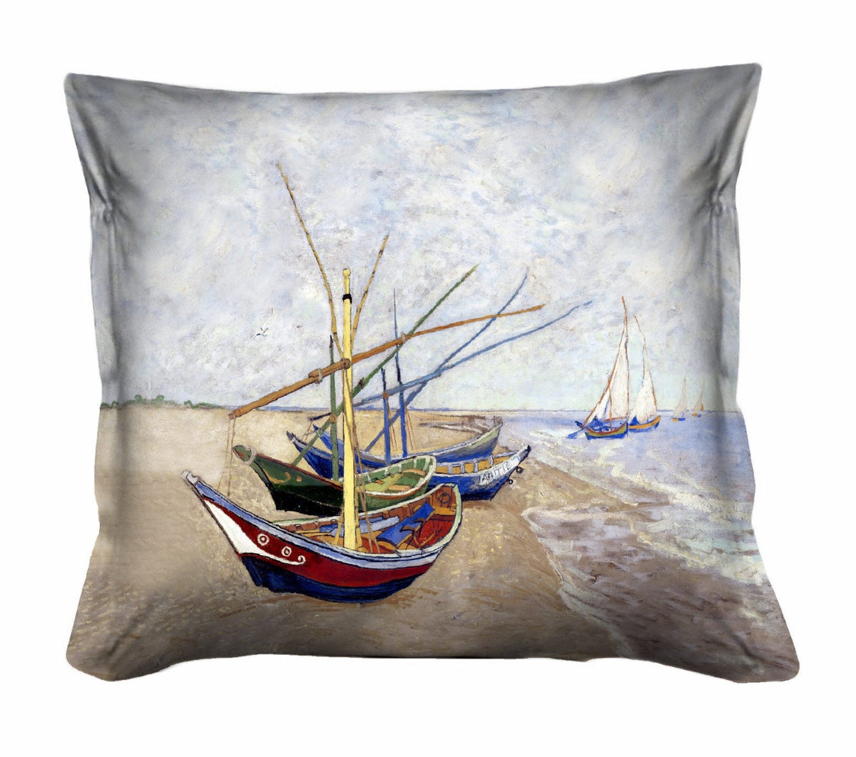 Cuscino Arredo 40x40cm   Van Gogh-Barche sulla spiaggia