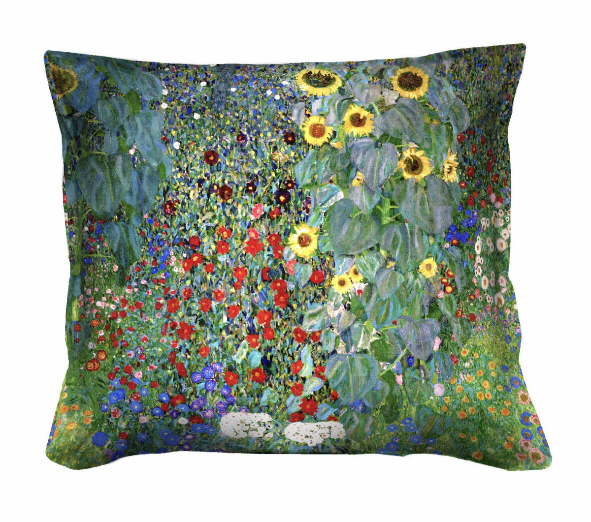 Cuscino Arredo 40x40 cm - KLIMT - GIARDINO CON GIRASOLI