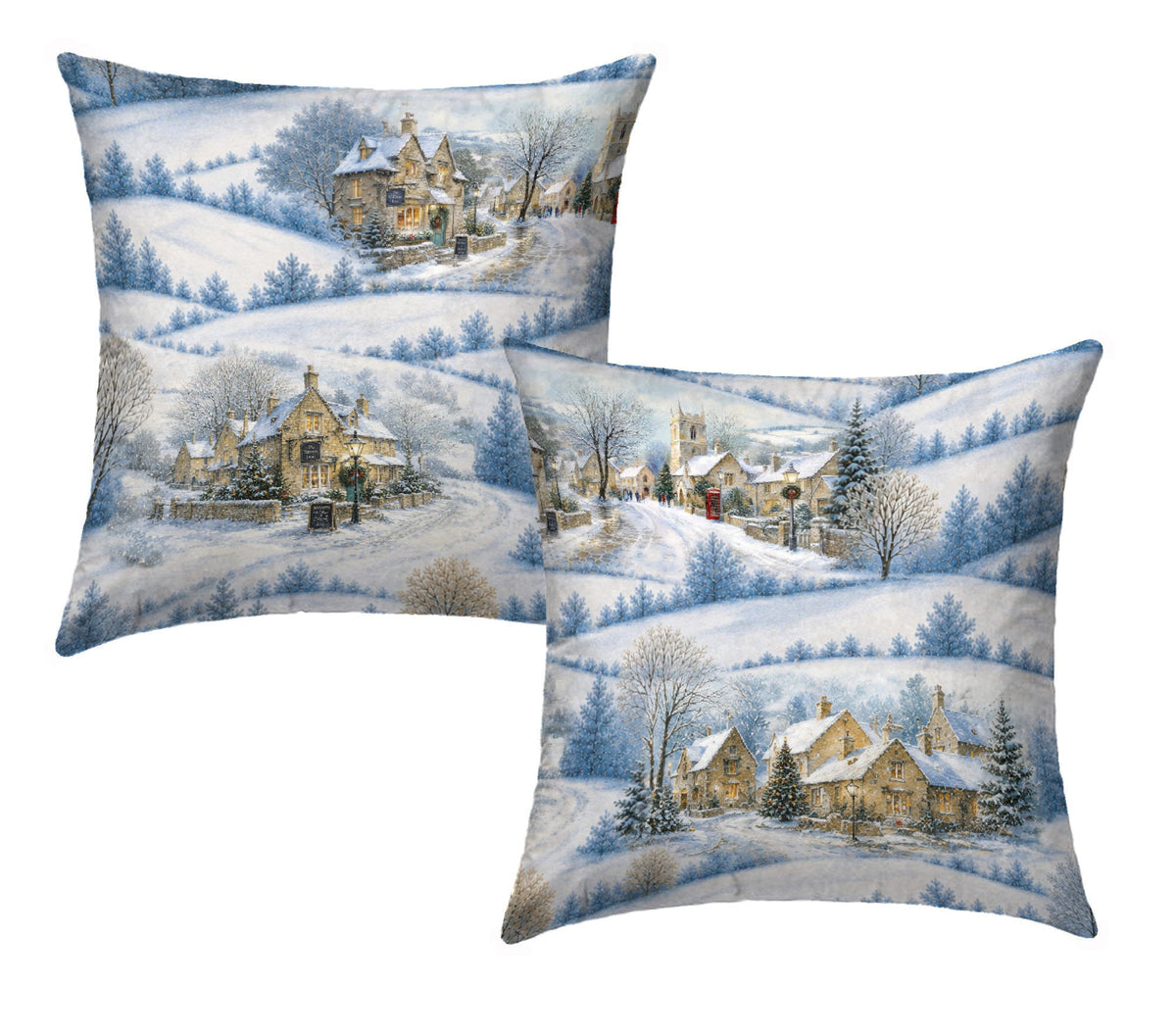 Pair of Cushion Covers for Furniture cm. 40x40 - REINDEER FOREST