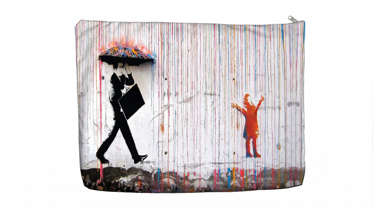 Maxi Pochette Portatutto - PIOGGIA COLORATA