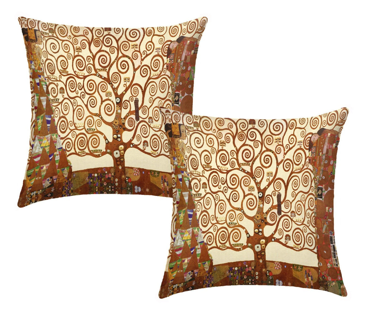 Coppia Fodere per Cuscino Arredo - Klimt - Albero della Vita