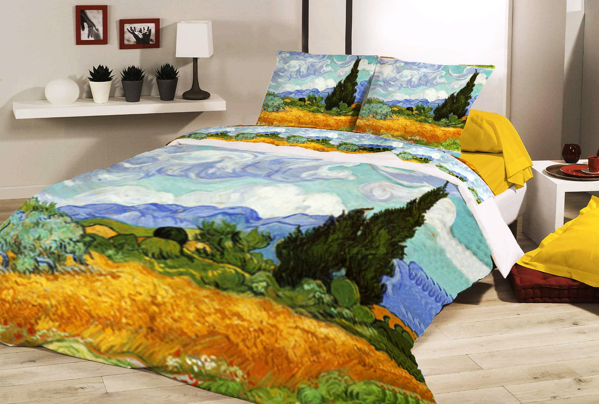 Duvet cover with pillowcases - Van Gogh-Campo di Grano