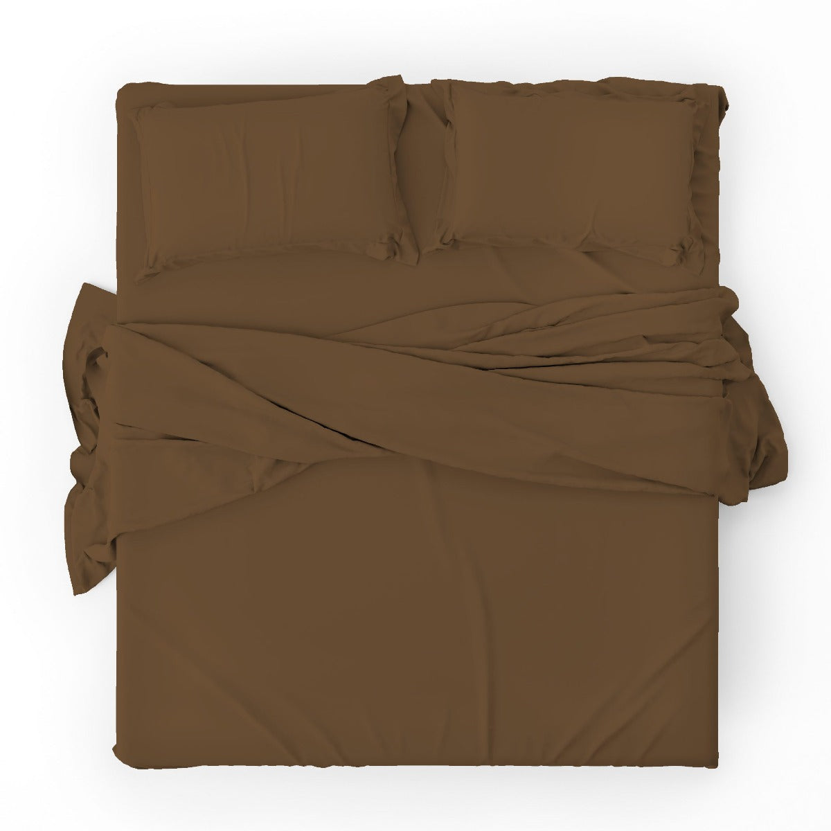 Duvet cover with pillowcases - Solid Color Mud