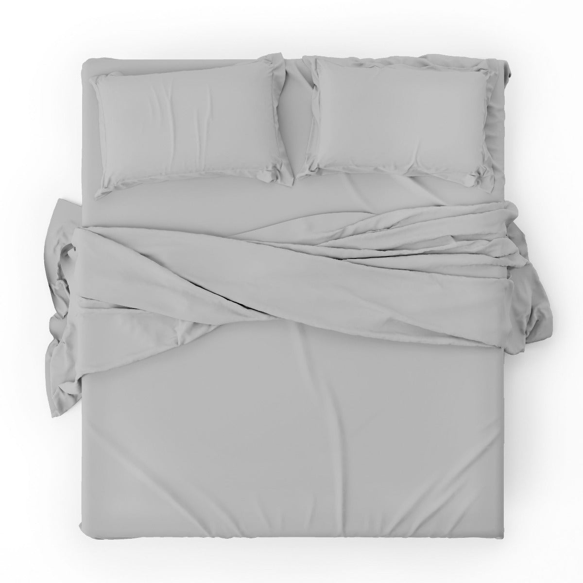 Duvet cover with pillowcases - Solid Color Pearl Gray