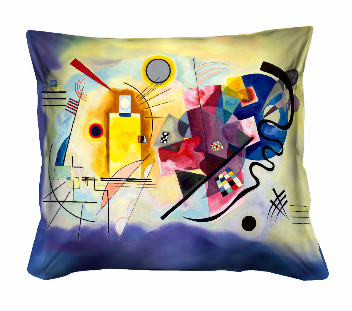 Furniture Cushion 40x40cm - Kandinsky- Yellow Red Blue
