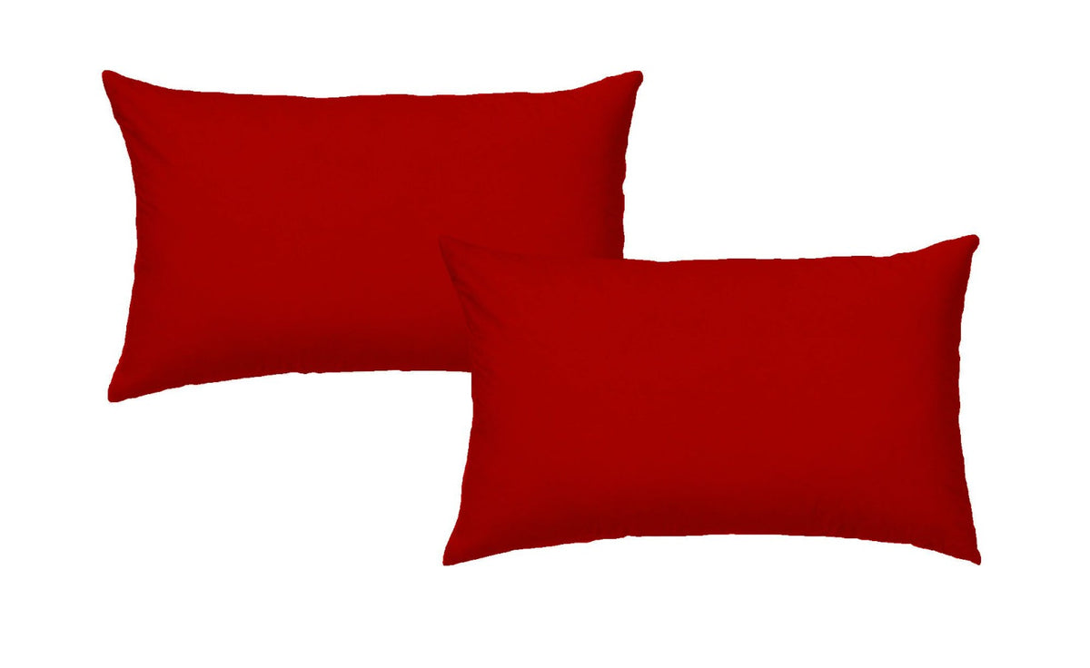 Solid Color Bed Pillowcases Red