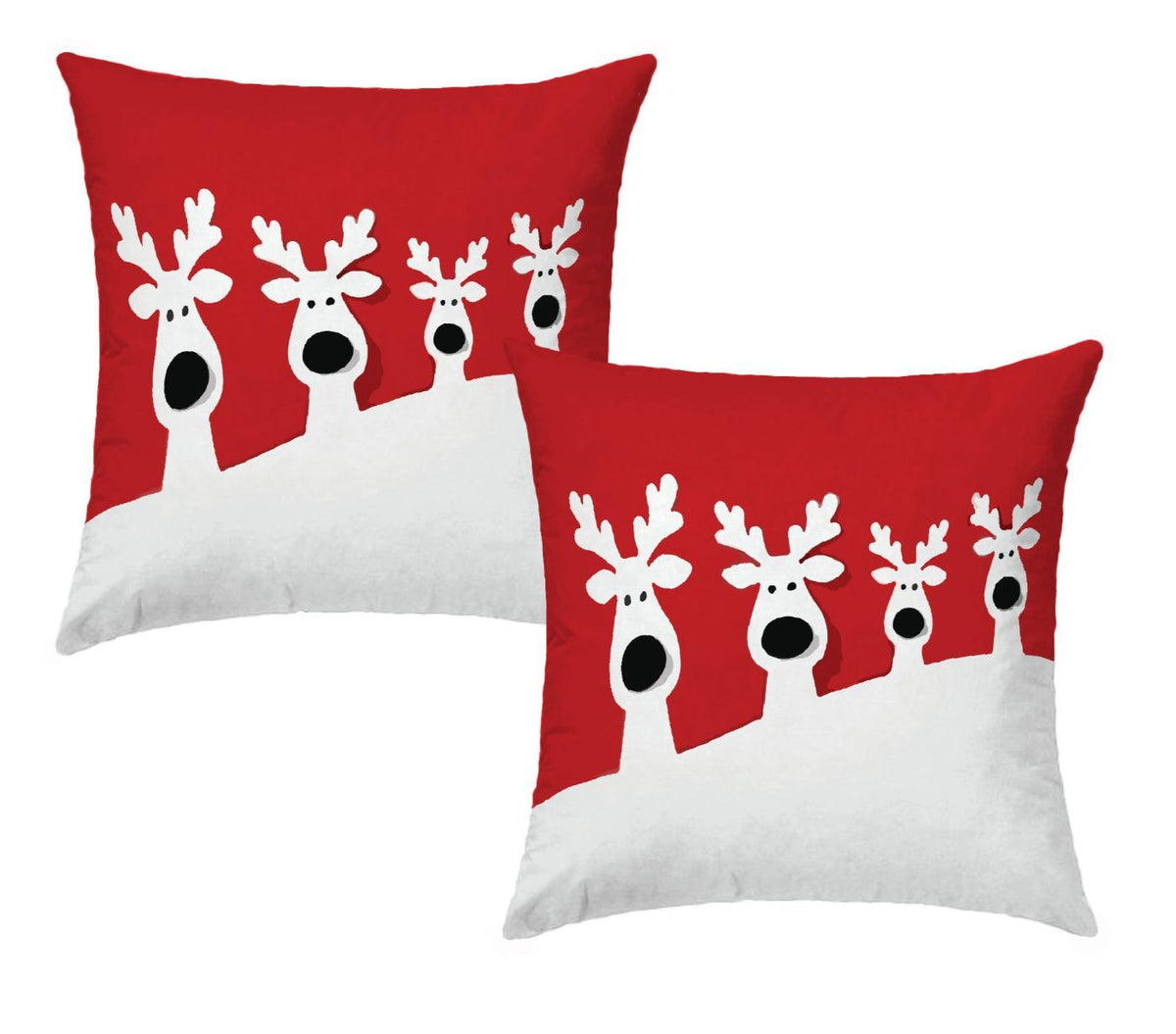 Pair of Cushion Covers for Furniture cm. 40x40 - CURIOUS REINDEER