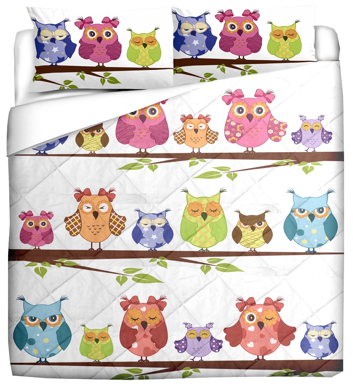 Light quilt - Owls in a row