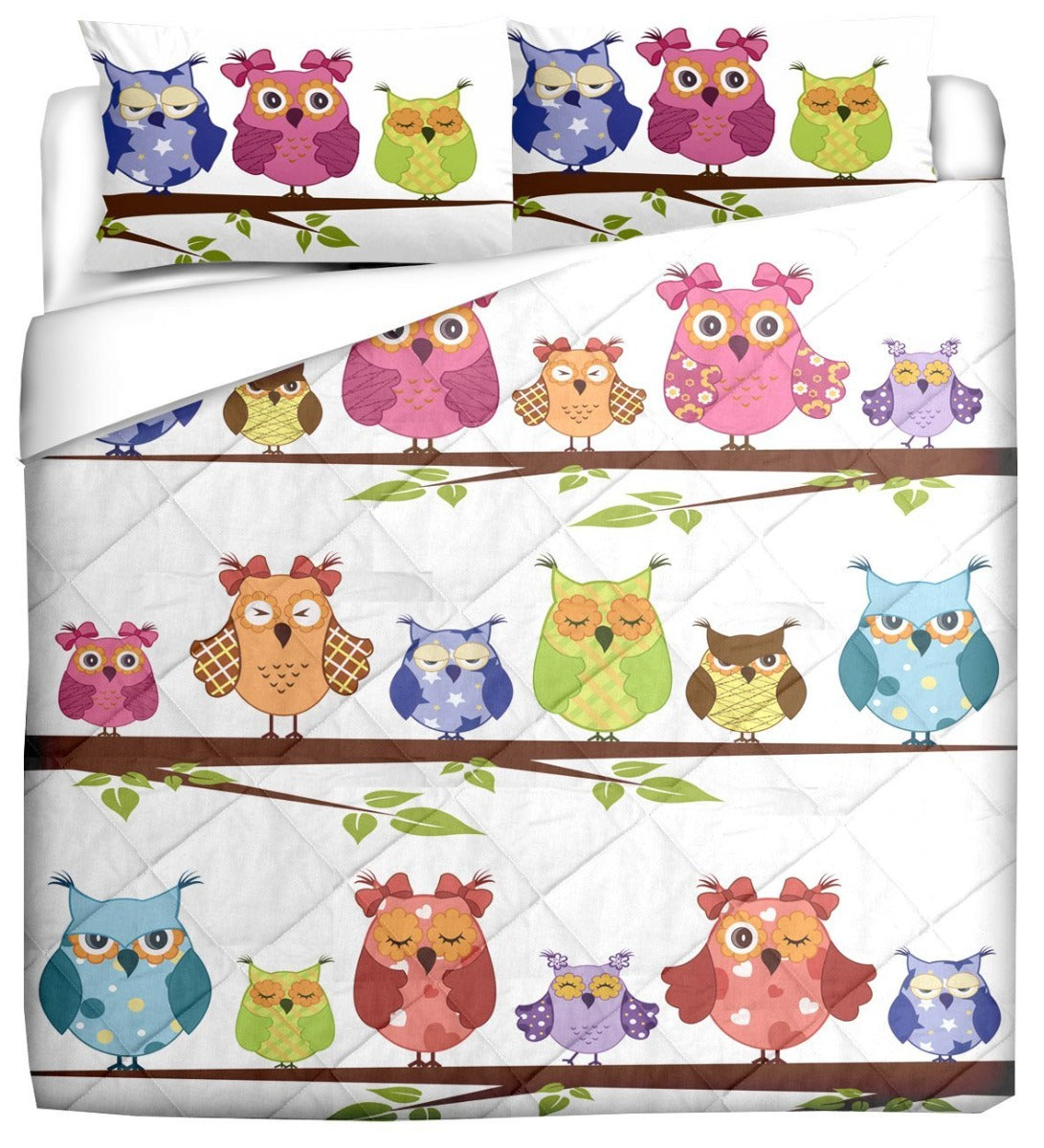 Winter Quilt - Owls in a row