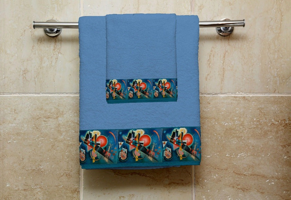 Set 1 Towel + 1 Guest - KANDINSKY IN BLUE