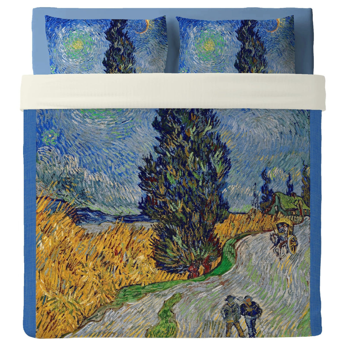 Van Gogh Bedsheet with Pillowcases - Almond Blossom