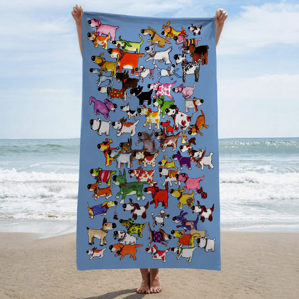Beach towel - Urban / Street Art - Girl with heart