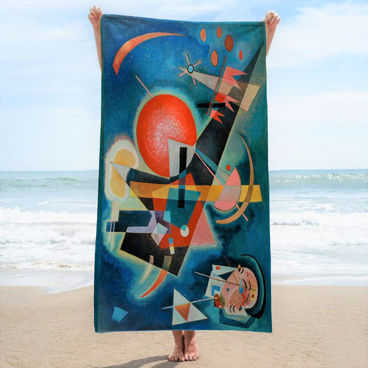 Beach Towel - Kandinsky - In Blue