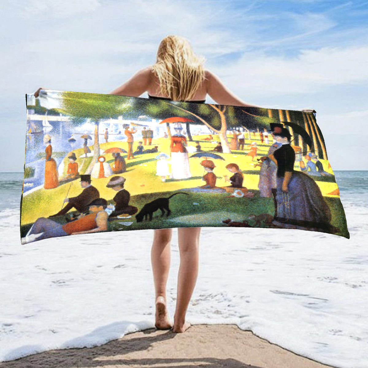 Beach towel - Seurat - Sunday afternoon