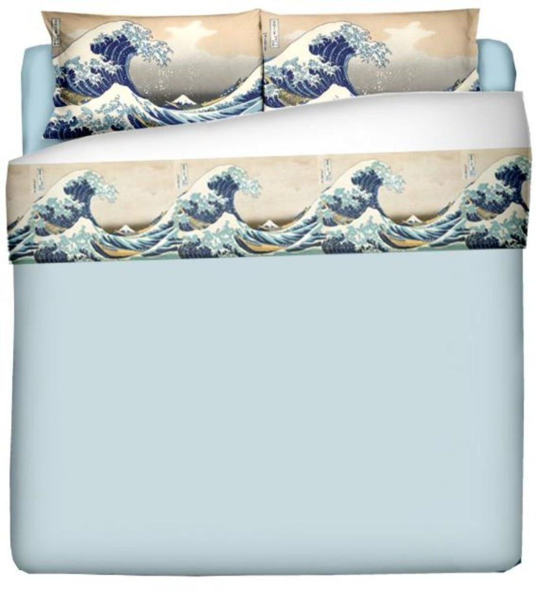 Sheets with pillowcases - Hokusai-The great wave of Kanagawa